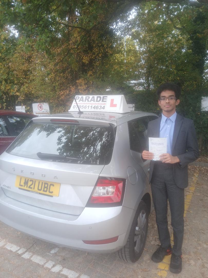 Sasen Kankanamge Don from Watford passed his practical driving test