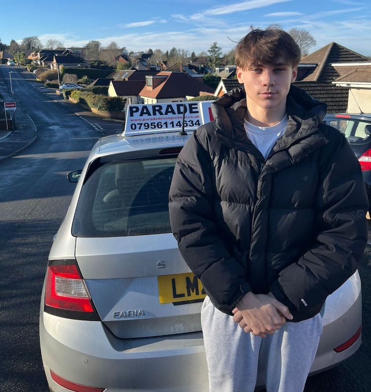 Fin Doherty of Watford passed his practical driving test with Parade School of Motoring