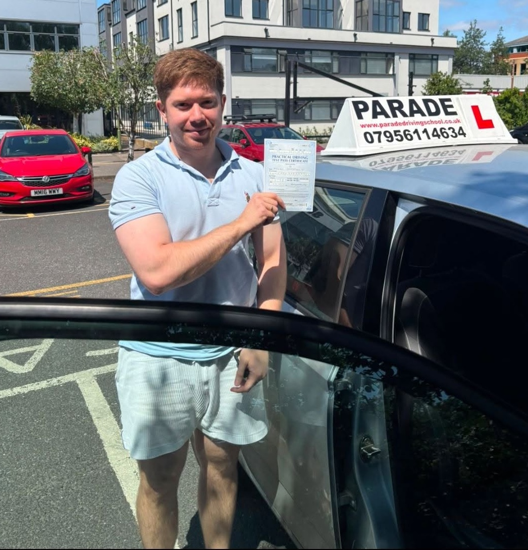 Ruslan Sungatullin of Borehamwood passed his practical driving test with Parade School of Motoring