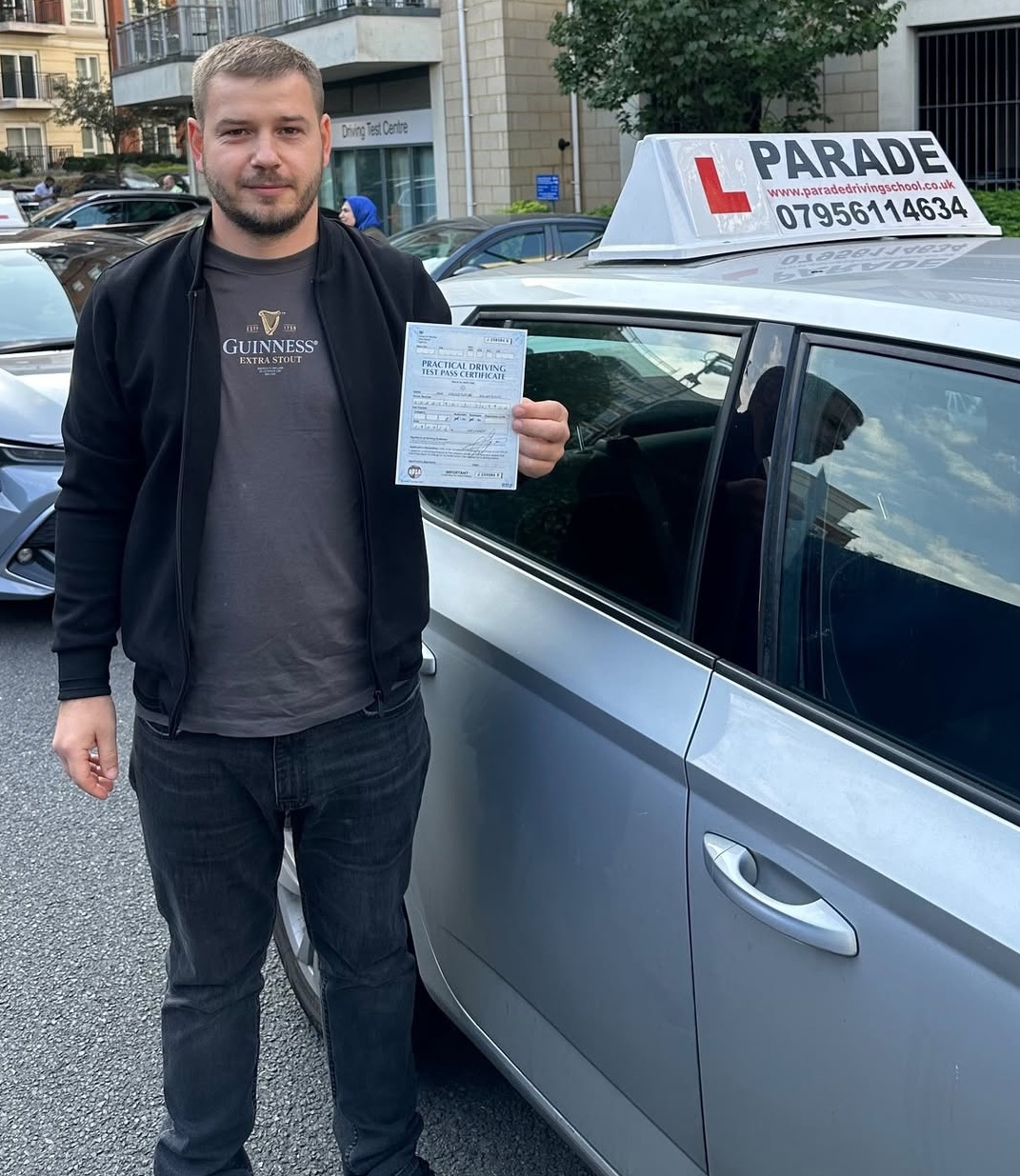 Volodymyr Khanyhin of Watford passed his practical driving test with Parade School of Motoring